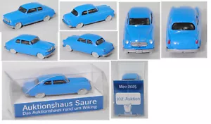 WIKING 018501 Borgward Isabella Hansa 1500 berlina celeste edizione limitata - Foto 1 di 1