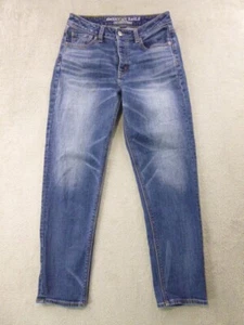 American Eagle Jeans Womens Sz 4 Regular Vintage Hi Rise Button Fly Medium Blue - Picture 1 of 17