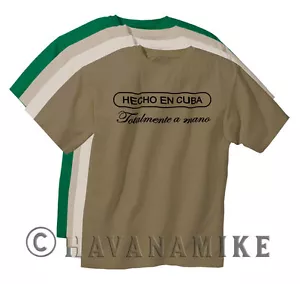 New HECHO EN CUBA Cuban Cigar Box BRAND Cuba Logo SS T-Shirt 100% Cotton - Picture 1 of 7