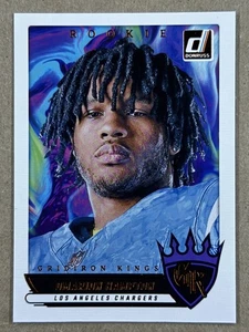 OMARION HAMPTON RC 2025 Donruss Gridiron Kings #RGK-OHN Los Angeles Chargers - Picture 1 of 2