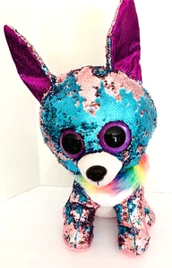 TY Beanie Boos Flippables 16" YAPPY Color Changing Sequins Chihuahua Jumbo Plush - Picture 1 of 10