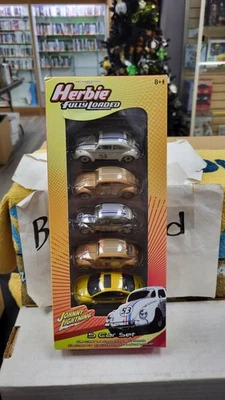 NIB 2005 HERBIE FULLY LOADED 5 PACK 1/64 VW SET A CLASSIC JUNKYARD DEMO CHROME - Image 1 of 4