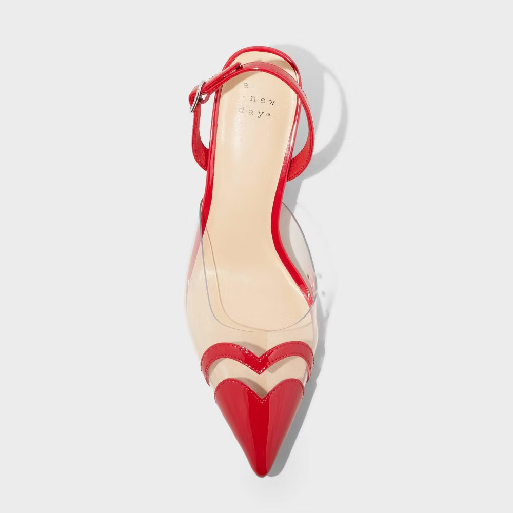 靴 ameri HEART MOTIF POINTED TOE PUMPS Heart Women's Pointed Toe Heels for sale | eBay