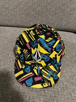 Volcom Stone Here It Is Multi Color SnapBack Hat 90’s Look - Image 1 of 4