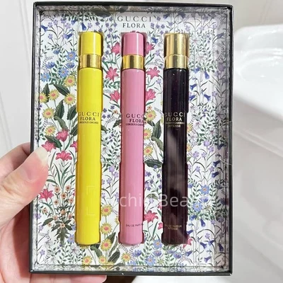 Nuevo Gucci Juego de 3 piezas Flora Gorgeous Eau de Parfum Spray de Viaje ~ 3x 0,33 oz/10 ml Foto 1 de 4