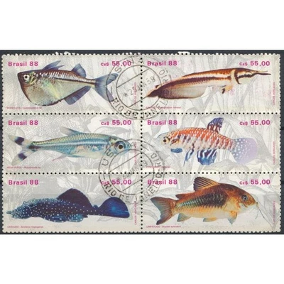 Freshwater Fishes: Block - Brazil 1988 - FH - SG 2334a - Image 1 of 2