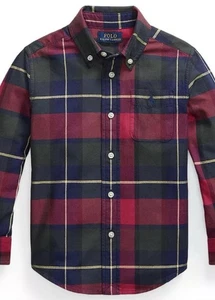 Neu mit Etikett, Jungen POLO RALPH LAUREN kariertes Oxford-Hemd mit Knopfleiste. Größe XL(18-20). Eu 170 - Bild 1 von 2