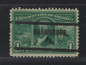 Precancels - PA - Harrisburg - 323-L12 TS - 1¢ Louisiana Purchase - nice type - Bild 1 von 2
