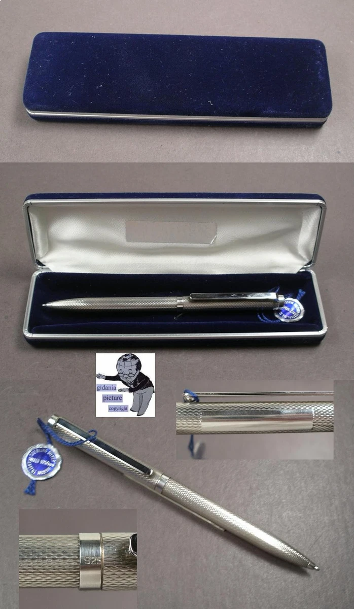 Gullor 79 Kugelschreiber – Mit Silber-Clip, Schwarzer Schaft & Perle, Mittlere Feder, Ohne Tinte