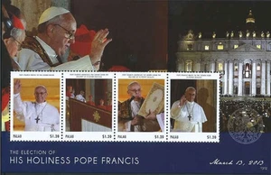 Palau - Papst Franziskus - 4 Briefmarkenbogen - PAL1312H - Bild 1 von 1
