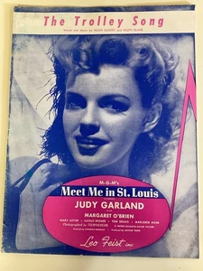 The Trolley Song Sheet Music Judy Garland Meet Me in St Louis (1944) - Free Ship - Picture 1 of 12