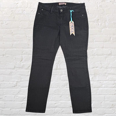 Truce Skinny Jeans Size 16 Black Wash Stretch Mid Rise Denim Comfy 35" x 31" NWT - Image 1 of 4
