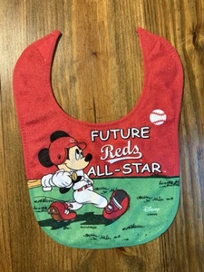 Cincinnati Reds Mickey Mouse Disney Baby Bib Baseball Future Reds All Star - Picture 1 of 11