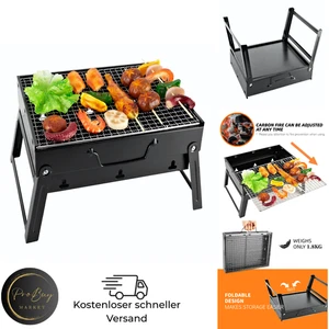 BBQ Holzkohlegrill Reisegrill Minigrill Tischgrill Picknick Campinggrill - Bild 1 von 6