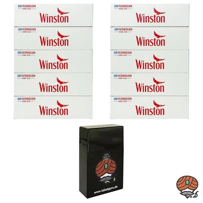 10 Pack Winston Filterhülsen + Zigarettenbox und FZ - Bild 1 von 3