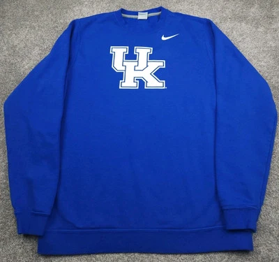 Kentucky Wildcats Nike Sweater Mens Large Blue Sweatshirt Basketball Logo  - Image 1 of 4