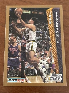 1992-93 Fleer - John Stockton #227 Jazz HOF NM+ - Bild 1 von 2