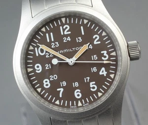 [MINT] Hamilton KHAKI Field H694290 Black Dial Manual Wind Men's Watch JAPAN - Picture 1 of 10
