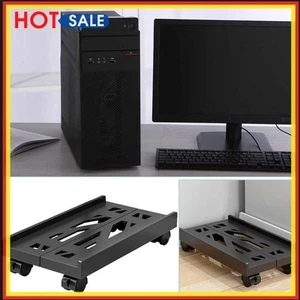 Computer-Tower-Ständer mit 4 Rollen, PC-Tower-Ständer, CPU-Halter (schwarz) - Bild 1 von 7