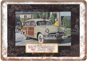 1950 Ford Oldtimer Auto Werbung Retro Look Blechschild AN2752 - Bild 1 von 2