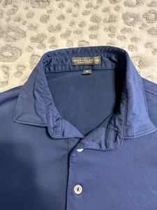 Peter Millar Polo Mens Sz M Blue Summer Comfort T8 - Picture 1 of 5