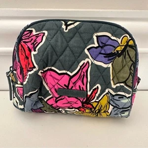 Bolsa de maquillaje cosmético floral acolchada Vera Bradley tropical - Imagen 1 de 10
