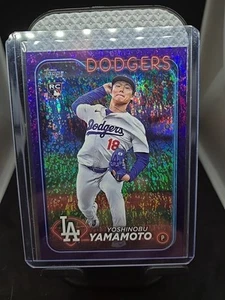 2024 Topps Series 2 Yoshinobu Yamamoto Purple Foil /799 (RC) Los Angeles Dodgers - Picture 1 of 7