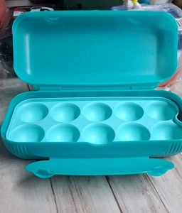 Tupperware 10er Eierbox Brotbox Brötchen Vesper Brotzeit Kolumbus Türkis - Bild 1 von 1