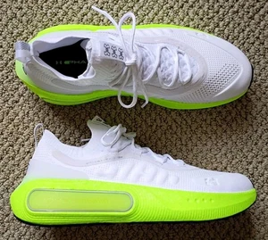 UNDER ARMOUR UA Men's Phantom 4, 3027593-104 White Neon Green Black Shoes, 13M - Picture 1 of 12
