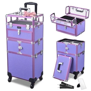 Byootique Nagellack Organizer 2in1 Rollen Make-up Zug Etui Maniküre Lila - Bild 1 von 9