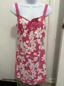Vintage Hawaiian Dress Tropical 2 Sided Floral, and Vertical stripes Small - Picture 1 of 11