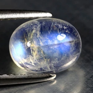 2.30 ct AAA Wonderful Oval Cabochon (9 x 7 mm) Natural Rainbow Blue Moonstone - Picture 1 of 1