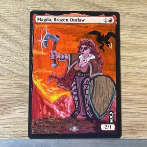 Magda, Brazen Outlaw, ALTERED Hand-Painted MTG Card. 1 of 1 commander, Magic - Picture 1 of 12