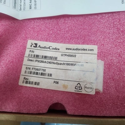 AudioCodes IPM260 Card IPM260A/240/NoSpan/H100/MVIP/UNI TruePack - NEW open Box! - Image 1 of 4