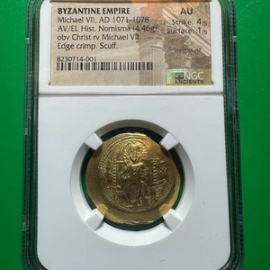 1071-1078 Imperio Bizantino Miguel VII NGC Antiguos AU - Imagen 1 de 4