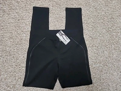 HUE Pequeño 26x28 Mujer’s Negro Ponte con Cuero sintético Tubería Leggings Pantalones Nuevos con Etiquetas $48 Foto 1 de 4