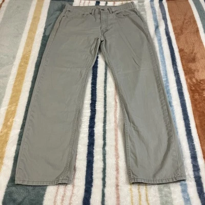 Pantalones de mezclilla Levis 505 para hombre 33x30 34x32 gris pierna recta informal trabajo caqui 850 Foto 1 de 4