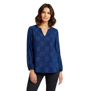 Merona Damen Bluse Gr. XS Retro, 80er 90er Y2k inspiriert Arbeit Büro Preppy Mod - Bild 1 von 11