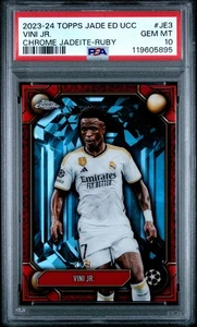 2023-24 Topps Chrome Bundesliga Jadeite #JE3 Vini Jr. Ruby #/5 PSA 10 - Bild 1 von 2