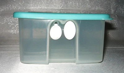 Tupperware - Prima Klima Behälter - Rechteckig - 2,0 L - Transpar./Türkis - Neu - Bild 1 von 4