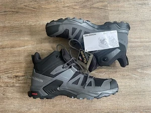 Salomon Elixir Active Mid Gore-Tex Hiking Boots Grey Black Men’s Sz 9.5 159817 - Picture 1 of 5
