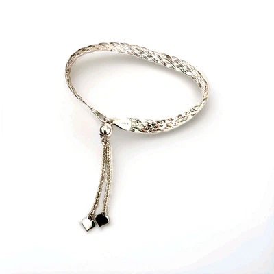 Gold Plated Over Sterling Silver Bracelet Womens Made In Italy Stamped 925Y NEW - Image 1 of 4