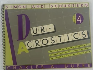 Dur-Acrostics 4 by Charles Duerr - 50 Puzzles Vintage Wirebound Simon & Schuster - Imagen 1 de 2