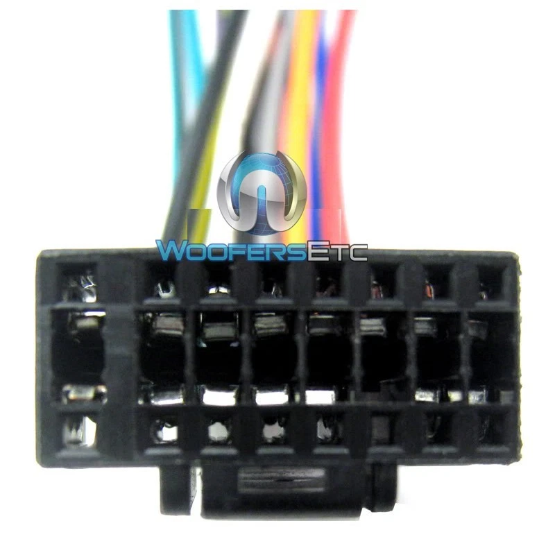 ALPINE BLACK WIRE HARNESS 16 PIN CAR STEREO CD RADIO PLAYER POWER SPEAKER PLUG - Image 1 of 1