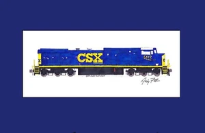 CSX AC4400CW #5112 11"x17" Matted Print Andy Fletcher signed - Imagen 1 de 1