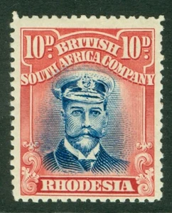SG 316 Rhodesien 10d hell ultramarin & karminrot. Leicht montiert neuwertig... - Bild 1 von 1