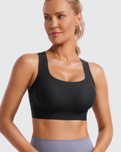 CRZ YOGA Damen Flex Sculpt Sport BH High Impact Padded Wireless Lauf BH - Bild 1 von 5