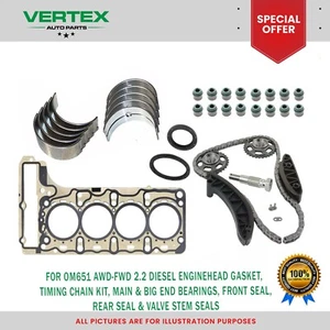 Head Gasket With Rebuild Kit Fits MERCEDES-BENZ CLS GLE SLC GLK 2.1D CDI - NEW - Bild 1 von 4