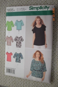 Pullover tejido Simplicity 1805 Misses talla XXS - XXL 4-26 sin cortar - Imagen 1 de 2