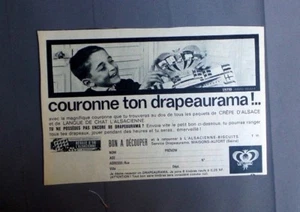 PUBLICITE ANCIENNE ADVERT CLIPPING 091017 ALSACIENNE COURONNE TON DRAPEAURAMA - Picture 1 of 1